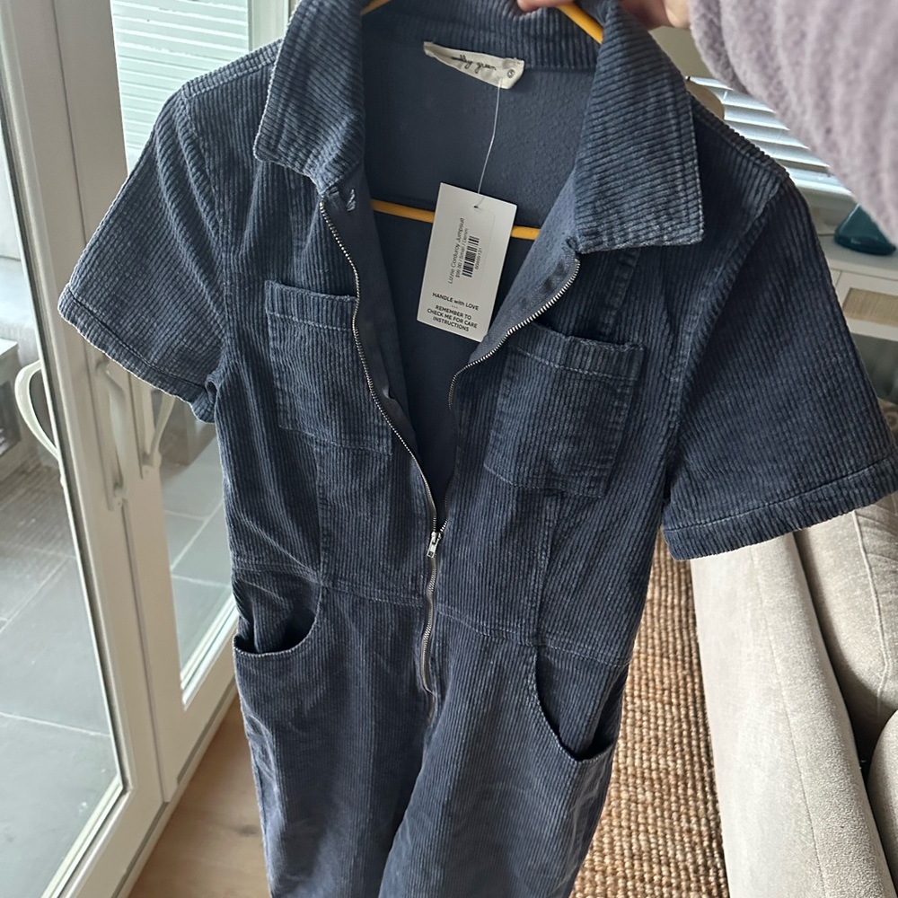 Molly Green Blue Corduroy Zip-Up